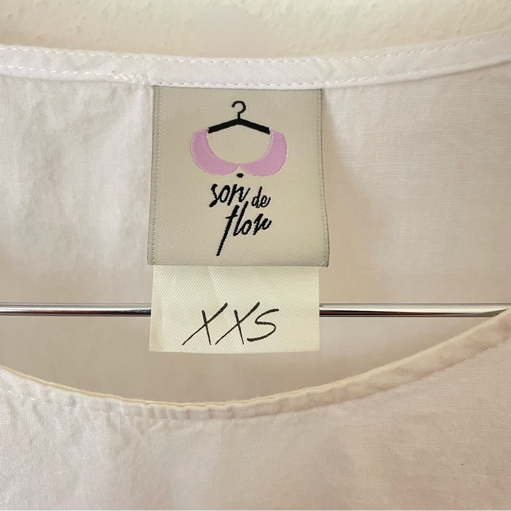 Son de Flor 100% Cotton Midi Long Sleeve Petticoat Dress in Size XXS - Picture 5 of 9